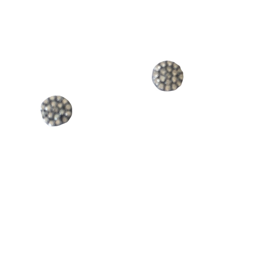 new Pave CZ Cubic Zirconia Studs ✦ Rhodium Plated Sterling Silver ✦ .925 SS ✦ - Picture 10 of 16